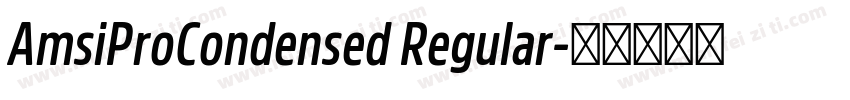 AmsiProCondensed Regular字体转换